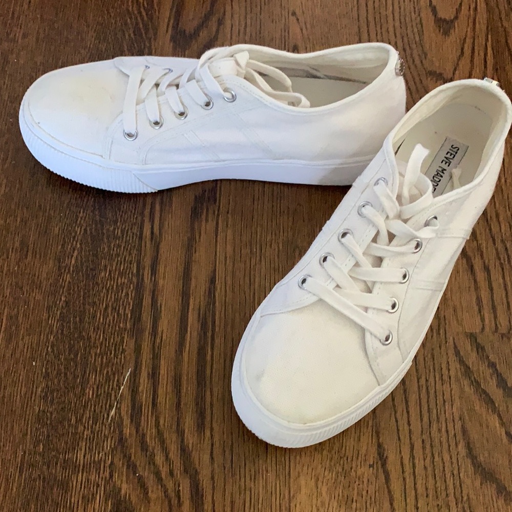 White Steve Madden sneakers